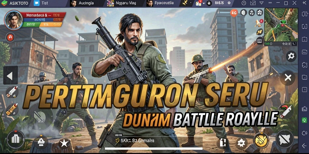 Gameplay seru di ASIKTOTO dengan aksi Battle Royale yang mendebarkan.
