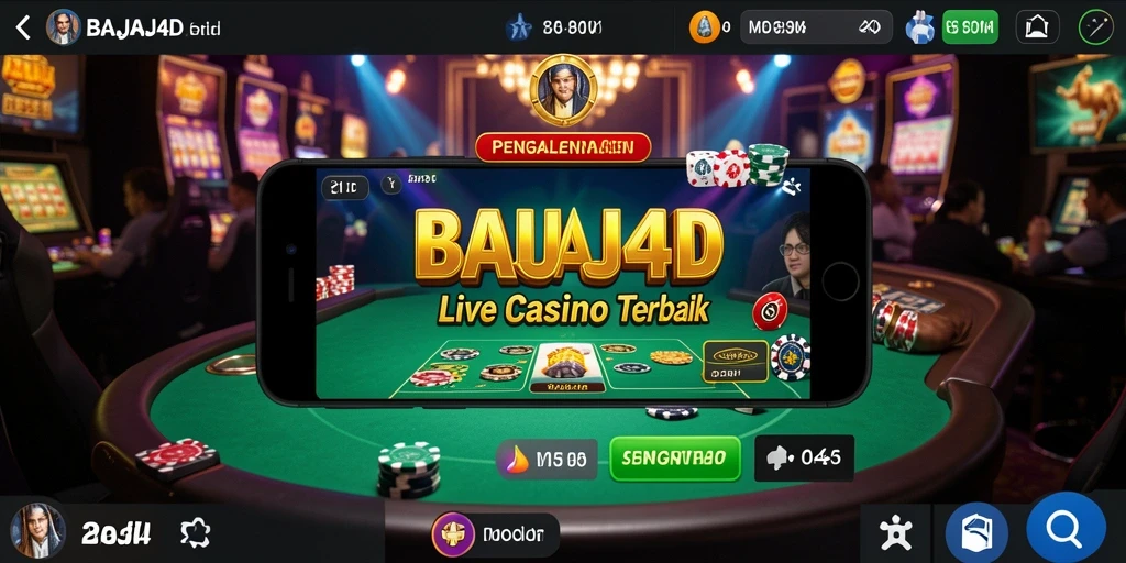 Screenshot menampilkan dealer profesional dan interaksi pemain dalam Live Casino.
