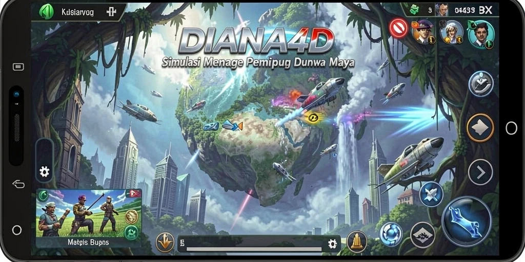 Tampilan gameplay DIANA4D yang menarik dan interaktif.