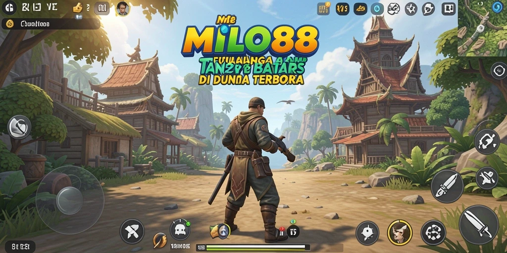 Screenshot permainan MILO88 menampilkan aksi seru di dunia terbuka.
