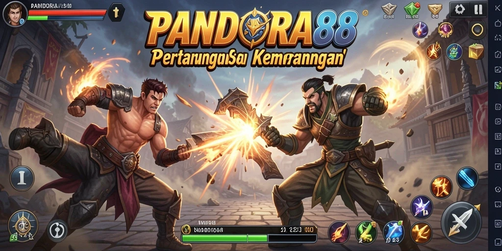 Screenshot PANDORA88 menampilkan aksi pertarungan yang seru dan mendebarkan.