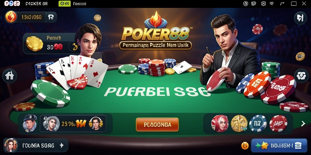 Screenshot POKER88 menampilkan gameplay puzzle yang menantang.