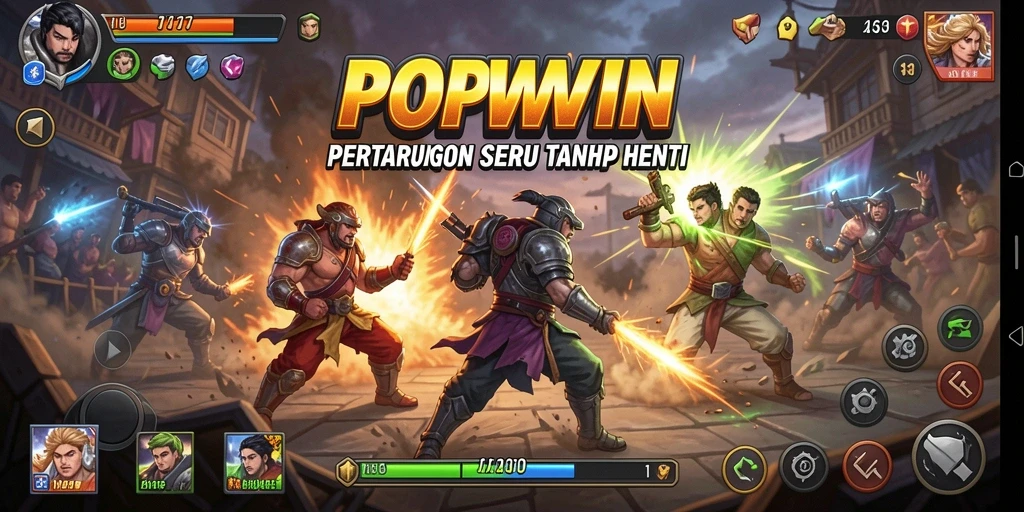 Gameplay seru dalam pertarungan epik di POPWIN.
